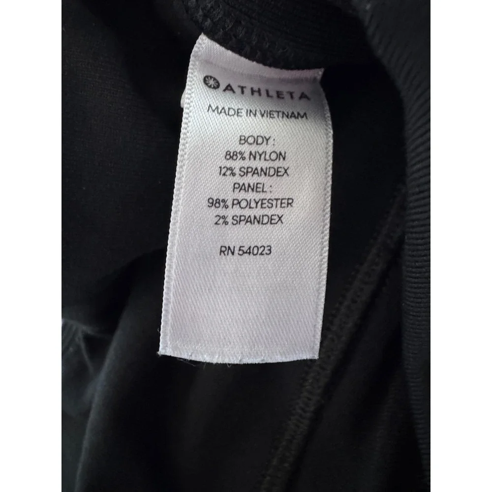 Athleta Textured Moto Ribbing Functional Ankle Zippers Women's XS Black Leggings